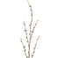Flocked Pussy Willow Spray - Grey
