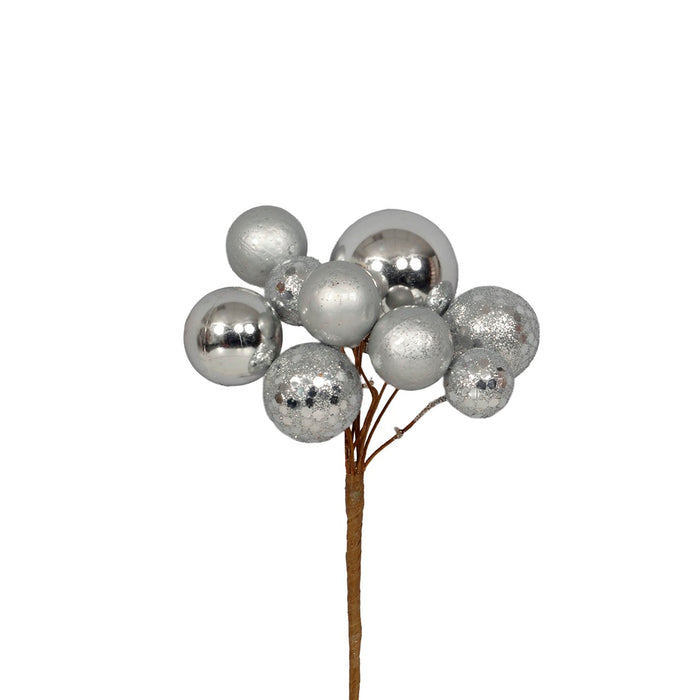 7" Glitter Sequins Ball Pick - Silver