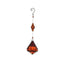 8.25 in Acrylic Diamond w/Bead & Metal Ornament - Cocoa