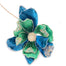 23" Velvet Glitter Magnolia w/Leaves - Emerald/Teal