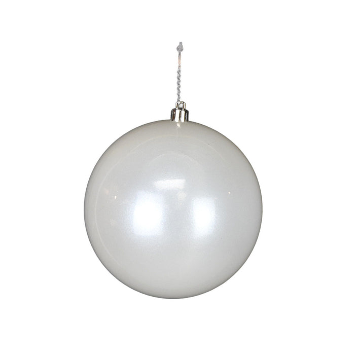 200 Mm Plastic Ball Ornament - White