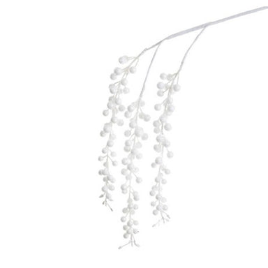 38 in Hanging Berry Spray - White