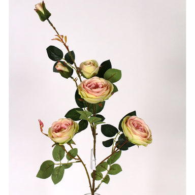 33" Austin Rose Spray X 4 - Pink/Green