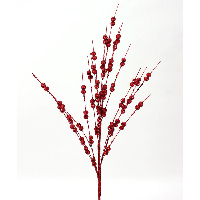 Glitter Berry Spray 33" - Red